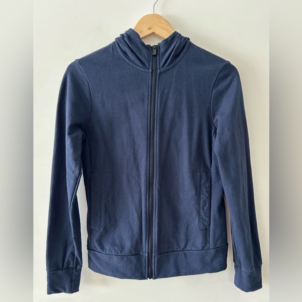 ICEBREAKER Central Classic Long Sleeve Zip Hoodie | Navy | XS | Merino Wool - Picture 3 of 9